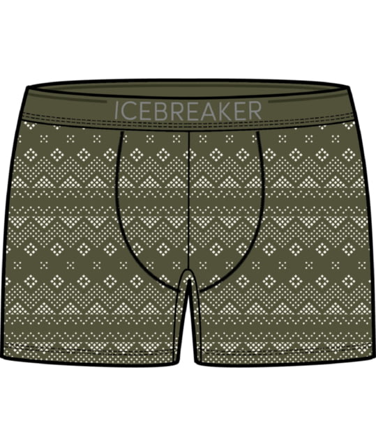 Icebreaker 150 Anatomica First Snow Boxers - Men's Loden/Snow/Aop Extra Large
