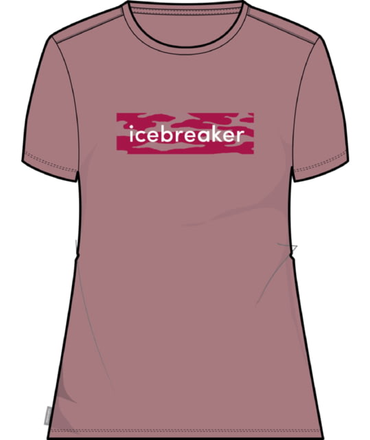 Icebreaker 150 Tech Lite II Short Sleeve Glacial Flow Logo T-Shirt - Women's Crystal Medium