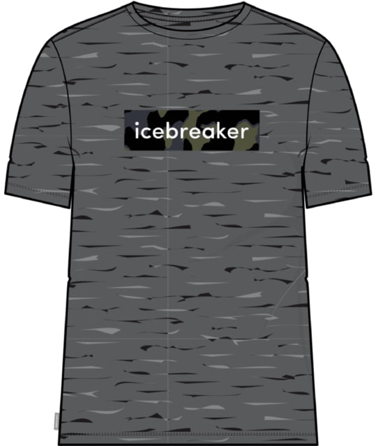 Icebreaker 150 Tech Lite II Short Sleeve Natural Shades Logo T-Shirt - Men's Gritstone Heather Medium