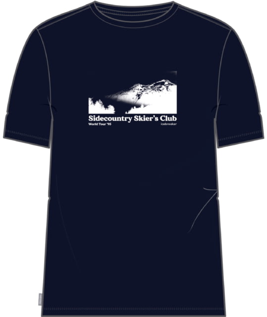 Icebreaker 150 Tech Lite II Short Sleeve Sidecountry Skiers Club T-Shirt - Men's Midnight Navy Large