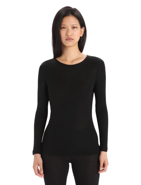 Icebreaker 175 Everyday Long Sleeve Crewe Thermal Top - Womens Black Extra Small