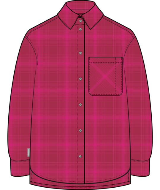 Icebreaker 200 Dawnder Long Sleeve Flannel Plaid Shirt - Women's Tempo/Electron Pink Small