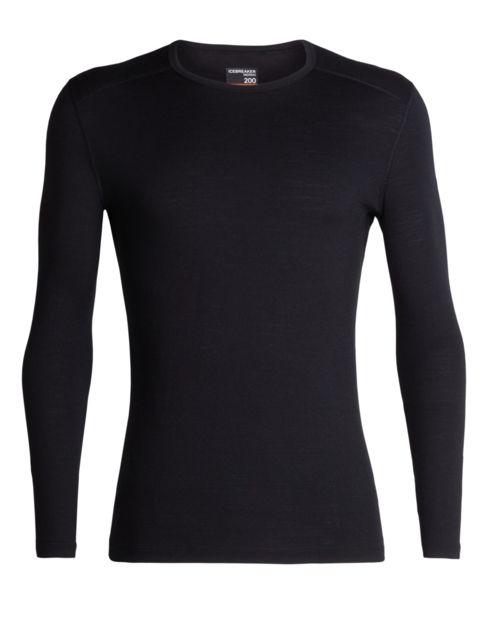 Icebreaker Merino 200 Oasis LS Crewe - Men's Black Small