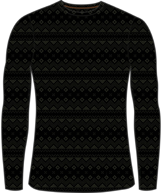 Icebreaker 200 Oasis Long Sleeve First Snow Thermal Top - Men's Black/Loden/Aop Extra Large