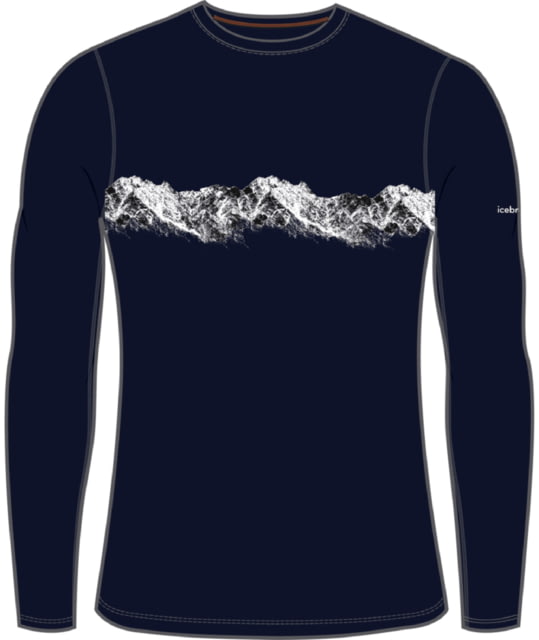 Icebreaker 200 Oasis Long Sleeve Remarkables Thermal Top - Men's Midnight Navy Small