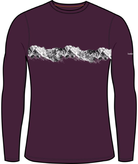 Icebreaker 200 Oasis Long Sleeve Remarkables Thermal Top - Men's Nightshade Extra Small