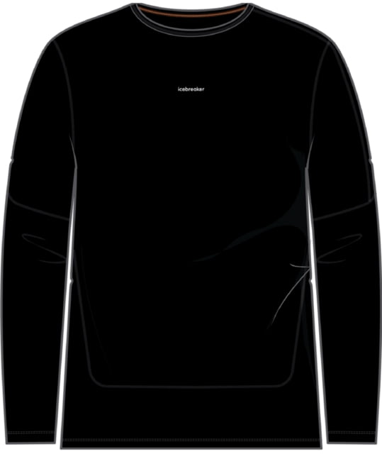 Icebreaker 200 ZoneKnit Energy Wind Long Sleeve T-Shirt – Men’s Black Medium