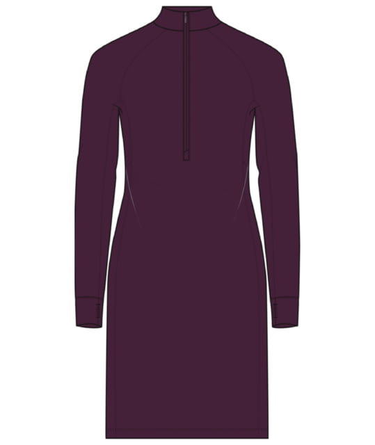 Icebreaker 260 Granary Long Sleeve Half Zip Dress - Women's Nightshade Small