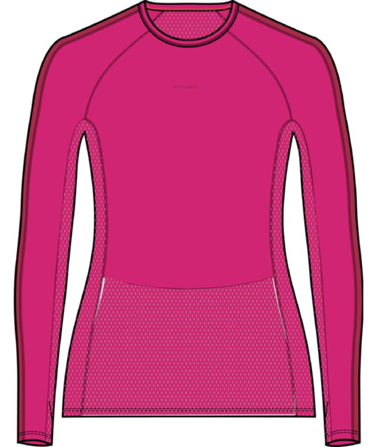 Icebreaker 260 ZoneKnit Long Sleeve Crewe Thermal Top - Women's Tempo/Electron Pink/Cb Extra Small