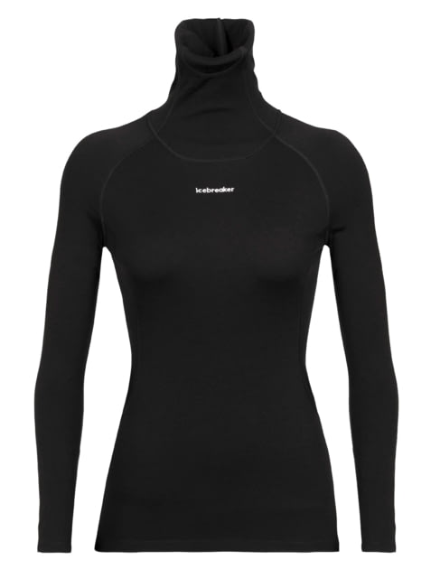 Icebreaker 300 MerinoFine Long Sleeve Roll Neck Thermal Top - Women's Black Extra Large