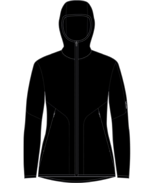 Icebreaker 560 Realfleece Elemental II Long Sleeve Zip Hoodie - Women's Black Large