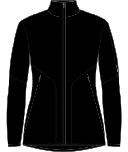 Icebreaker 560 Realfleece Elemental II Long Sleeve Zip Jackets - Women's Black Small