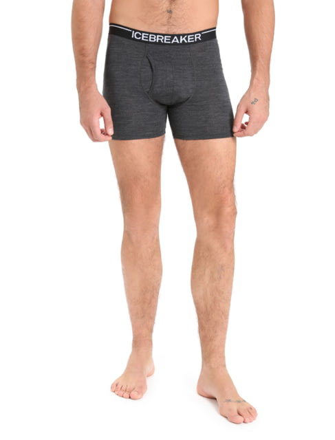 Icebreaker Anatomica Boxers w/ Fly - Men's Jet Heather 2XL