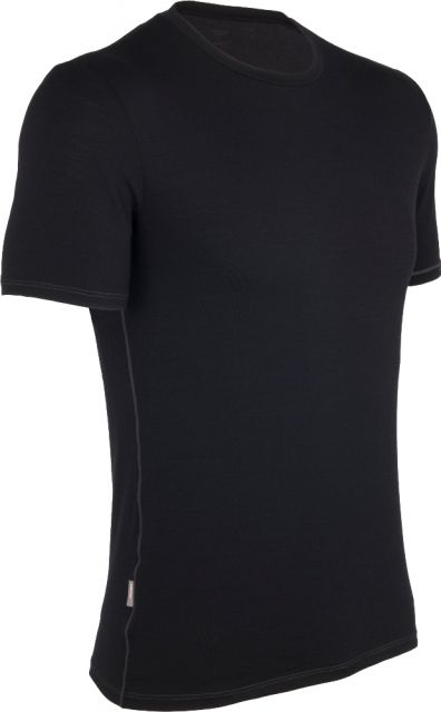 Icebreaker Anatomica Short Sleeve Crewe T-Shirt - Mens Black Large