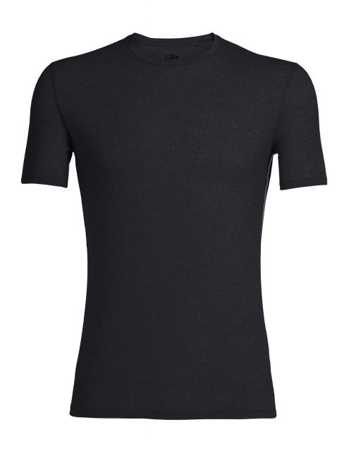 Icebreaker Anatomica Short Sleeve Crewe T-Shirt - Mens Black 2XL