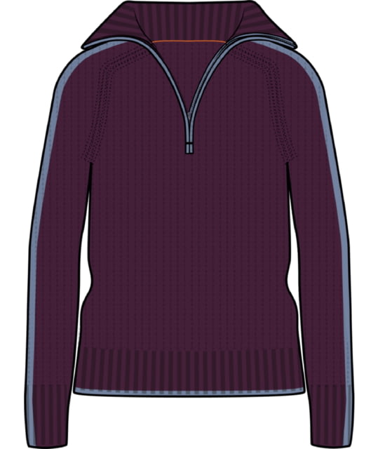 Icebreaker Lodge Long Sleeve Half Zip Sweater - Women's Nightshade/Kyanite Medium
