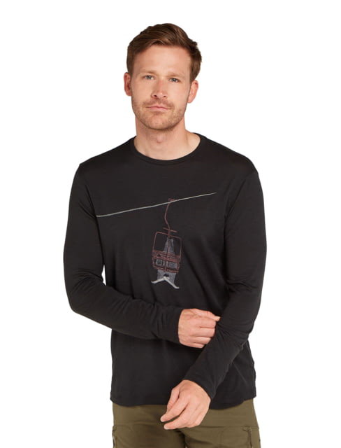 Icebreaker Men Merino 150 Tech Lite LS Tee Bear Lift Black XL