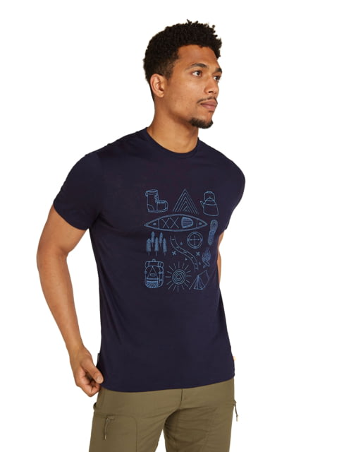 Icebreaker Men Merino 150 Tech Lite SS Tee Camp Essentials Midnight Navy L