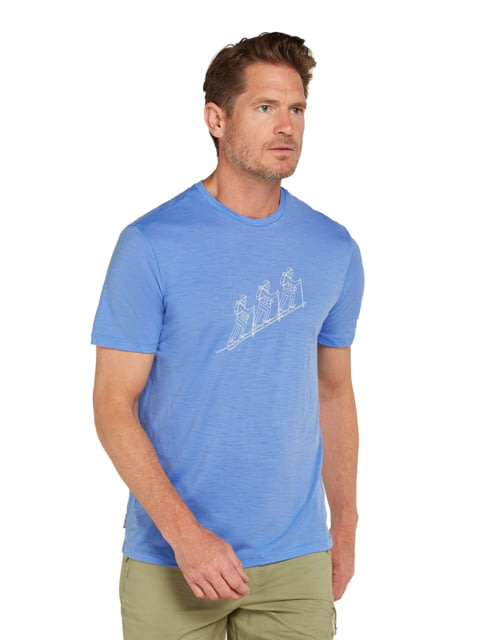 Icebreaker Men Merino 150 Tech Lite SS Tee Natural Ski Tour Baja M