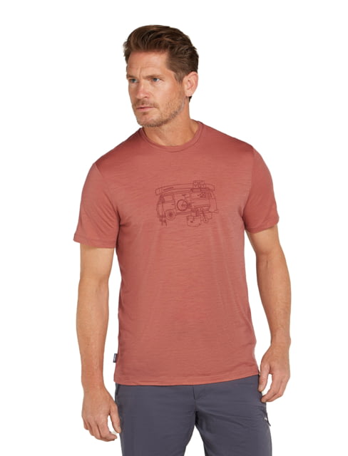 Icebreaker Men Merino 150 Tech Lite SS Tee Van Life Cedar Wood L