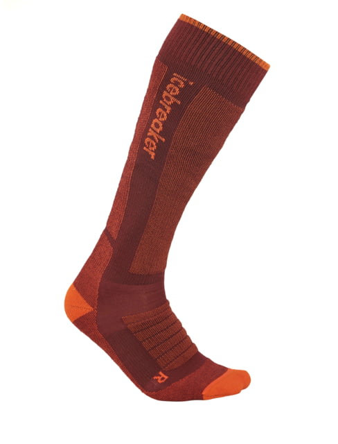 Icebreaker Men Merino Ski+ Medium OTC Port/Blaze/Cedar Wood XL
