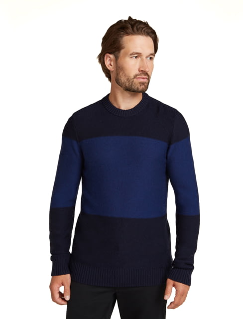 Icebreaker Men Waypoint Crewe Sweater Midnight Navy/Royal Navy/CB XL