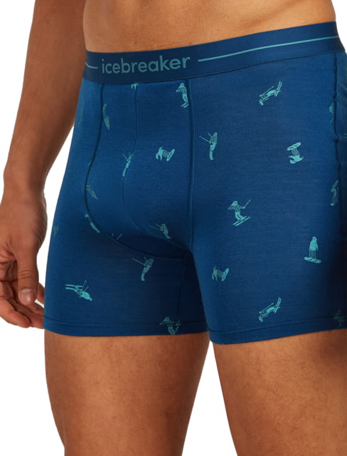 Icebreaker Icebreaker Merino 150 Anatomica Boxers Ski Day - Men's Atlantis/Topaz/AOP Small