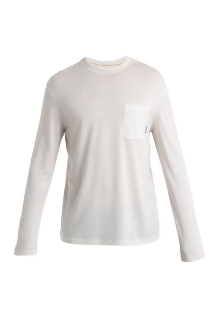 Icebreaker Merino 150 Tech Lite III LS Relaxed Pocket Tee - Men's Ecru Heather Extra Large