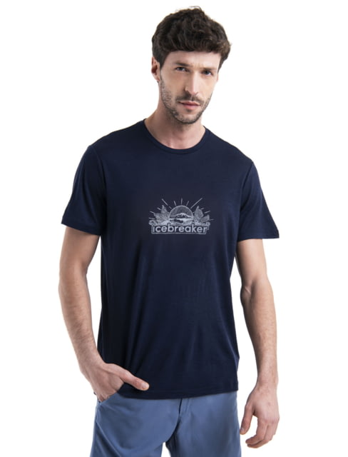 Icebreaker Merino 150 Tech Lite III SS Tee IB Grown Naturally - Men's Midnight Navy Extra Large
