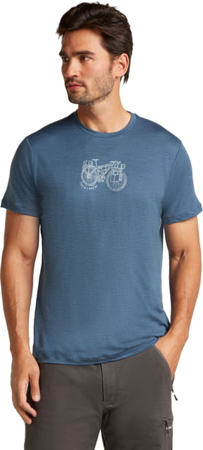 Icebreaker Merino 150 Tech Lite SS T-Shirt Adventure Ride - Men's Dawn Large
