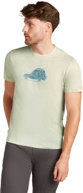 Icebreaker Merino 150 Tech Lite SS T-Shirt Cosy Camper - Men's Ashen Extra Large