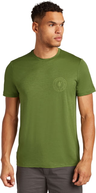 Icebreaker Merino 150 Tech Lite SS T-Shirt Hike Naturally - Men's Sphagnum Large