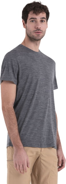 Icebreaker Merino 150 Tech Lite SS T-Shirt - Men's Gritstone Heather Large