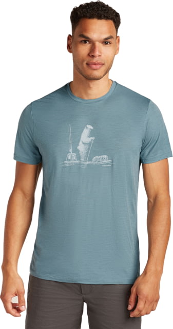 Icebreaker Merino 150 Tech Lite SS T-Shirt Polar Paddle - Men's Blue Ash Extra Large