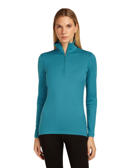 Icebreaker Icebreaker Merino 200 Oasis Long Sleeve Half Zip Thermal Top - Women's Topaz Large