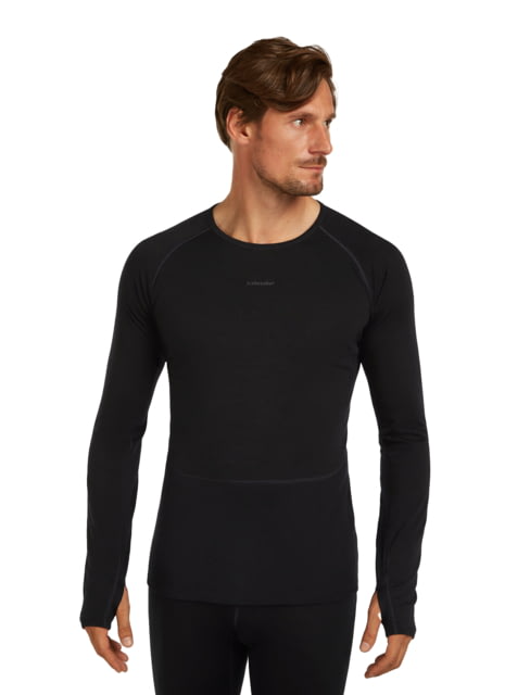 Icebreaker Icebreaker Merino 200 ZoneKnit Long Sleeve Crew Thermal Top - Men's Black Medium