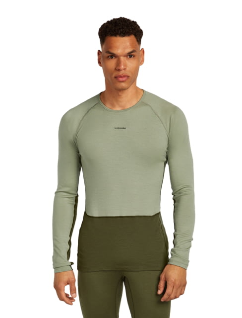 Icebreaker Icebreaker Merino 260 ZoneKnit Long Sleeve Crew Thermal Top - Men's Loden/Lichen/CB Medium