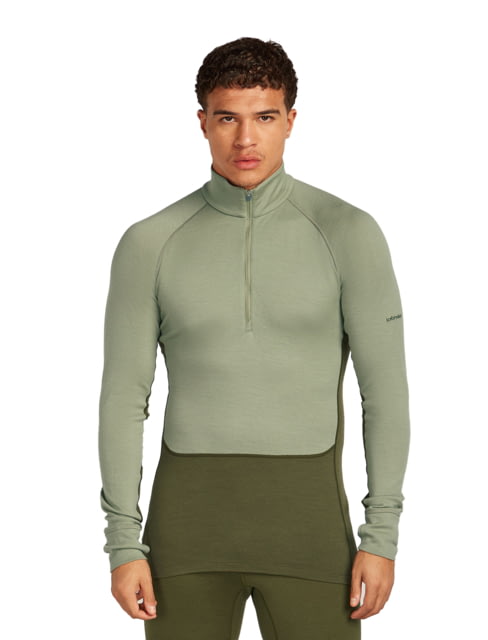 Icebreaker Icebreaker Merino 260 ZoneKnit Long Sleeve Half Zip Thermal Top - Men's Loden/Lichen/CB Extra Large