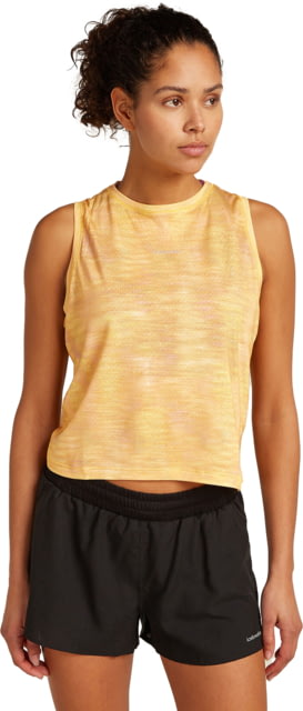 Icebreaker Merino Blend 125 Cool-Lite Speed Tank Fusion - Women's Citrine/AOP Extra Small