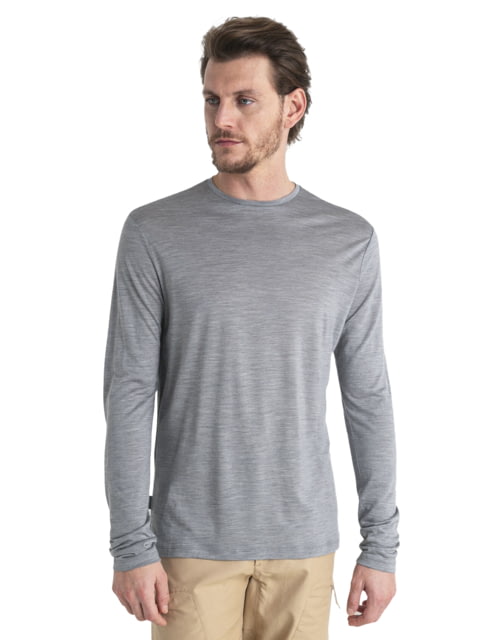 Icebreaker Icebreaker Merino Blend 125 Cool-Lite Sphere Long Sleeve Tee - Men's Metro HTHR Extra Large