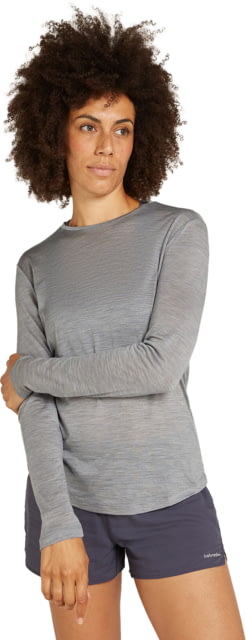 Icebreaker Merino Blend 125 Cool-Lite Sphere LS T-Shirt - Women's Metro Heather Small