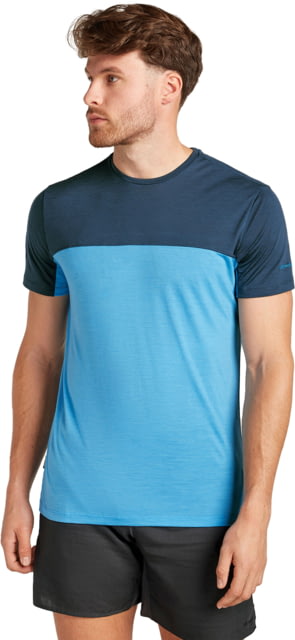 Icebreaker Merino Blend 125 Cool-Lite Sphere SS T-Shirt Colour Block - Men's Arctic/Abyss/CB Small