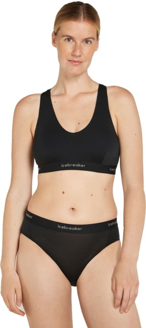 Icebreaker Merino Blend 125 Cool-Lite Sprite Racerback Bra - Women's Black Large