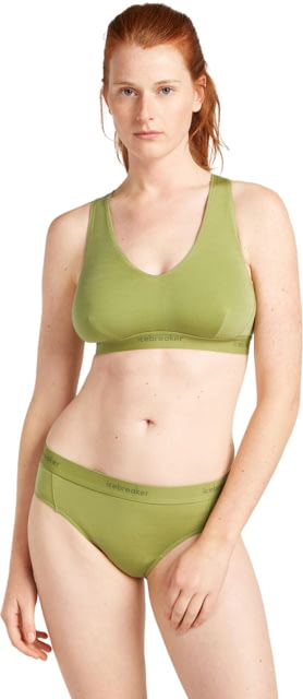 Icebreaker Merino Blend 125 Cool-Lite Sprite Racerback Bra - Women's Olive Extra Small