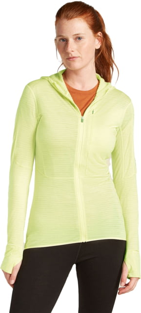 Icebreaker Merino Blend 200 RealFleece Descender LS Zip Hoodie - Women's Citrine Large