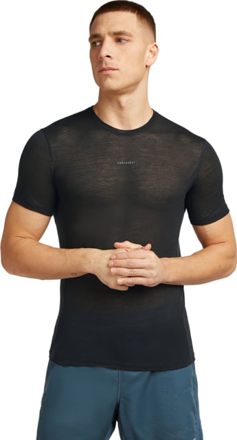 Icebreaker Merino Blend 75 Cool-Lite Ultralight SS Crewe - Men's Black Medium