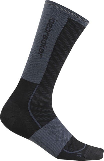 Icebreaker Merino Blend Run+ Ultralight Crew Socks - Men's Black/Graphite Medium