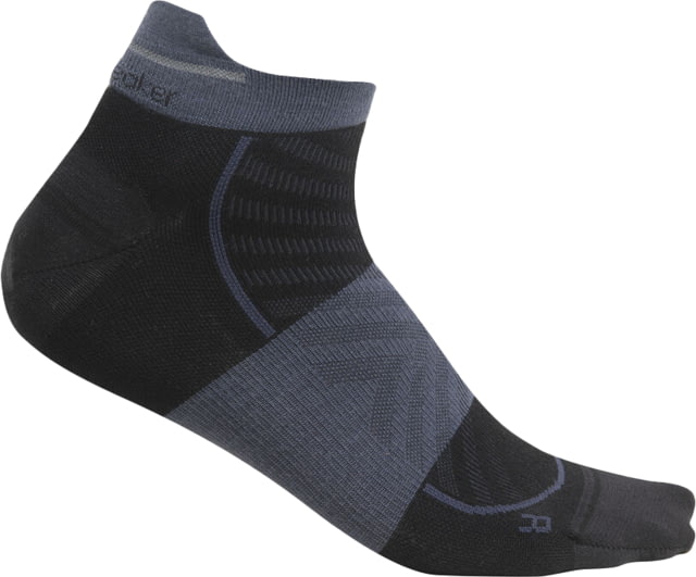 Icebreaker Merino Blend Run+ Ultralight Micro Socks - Men's Black/Graphite Medium