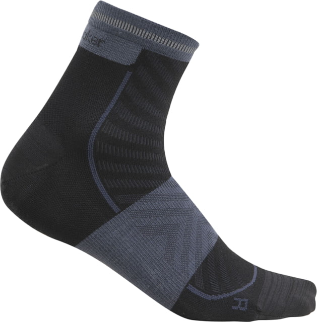 Icebreaker Merino Blend Run+ Ultralight Mini Socks - Men's Carob/Graphite Large