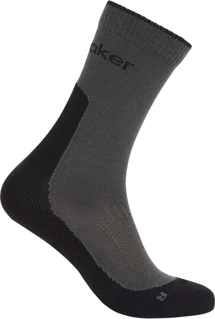 Icebreaker Merino Hike+ Light Crew Socks - Men's Black/Obsidian Medium